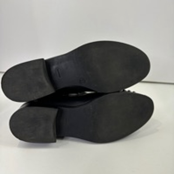 Fabianelli Women's Black Leather studded lace up ankle boots size 39 - Picture 6 of 10